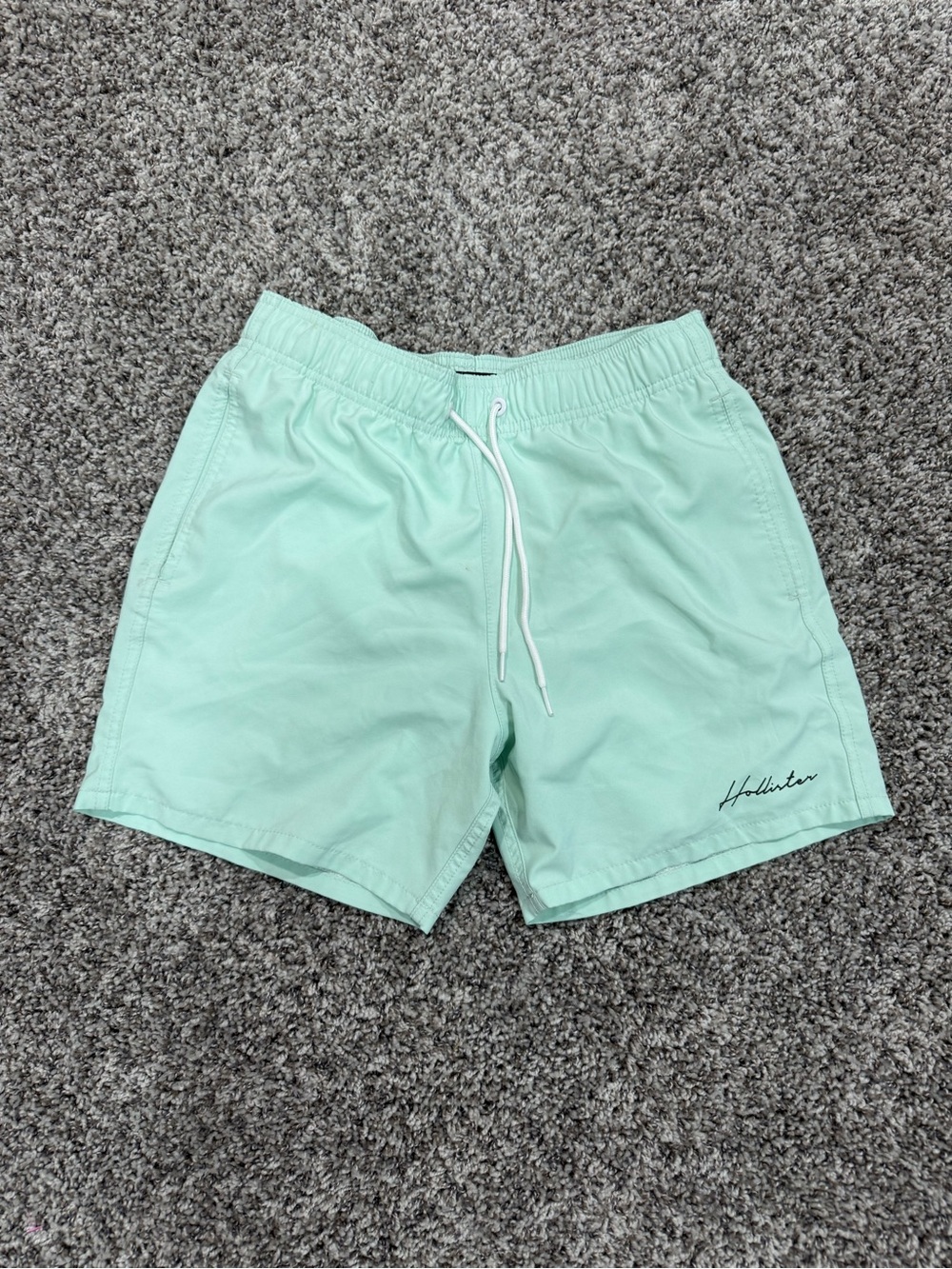 Hollister Light Mint Green Men's Swim Trunks